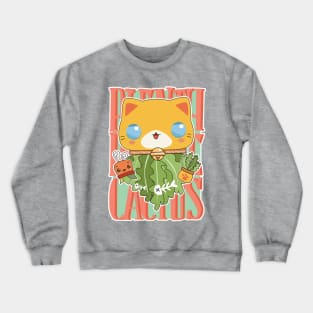 Fishbone Cactus Cat Crewneck Sweatshirt